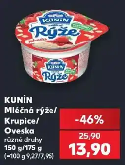 Kaufland Kunín mléčná rýže nabídka