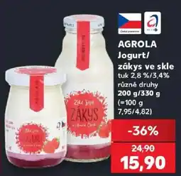 Kaufland Agrola jogurt/zákys nabídka