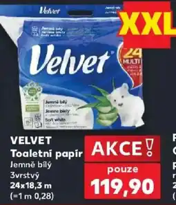 Kaufland Velvet toaletní papír jemně bílý nabídka