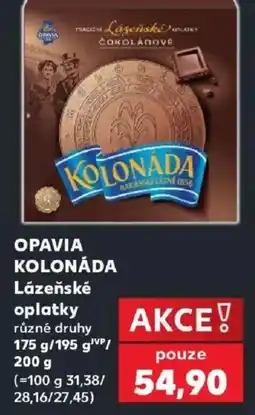 Kaufland Opavia kolonáda lázeňské oplatky nabídka