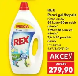 Kaufland Rex prací gel/kapsle nabídka