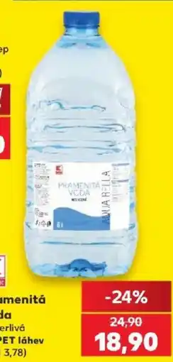 Kaufland Aqua Bella přamenitá voda jemně perlivá nabídka