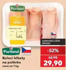Kaufland Purland kuřecí hřbety na polévku nabídka