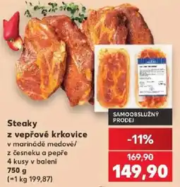 Kaufland Steaky z vepřové krkovice nabídka