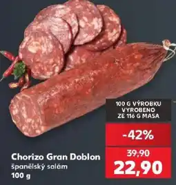 Kaufland Chorizo Gran Doblon nabídka