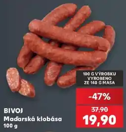 Kaufland Bivoj madarská klobása nabídka