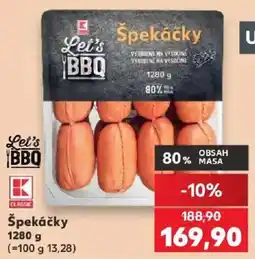 Kaufland Let's BBQ špekáčky nabídka