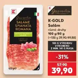 Kaufland K-gold salám nabídka