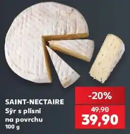 Kaufland Saint-Nectaire sýr s plisní na povrchu nabídka