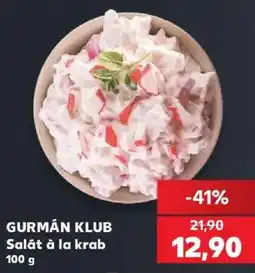 Kaufland Gurmán klub salát à la krab nabídka