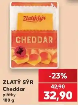 Kaufland Zlatý Sýr Cheddar nabídka