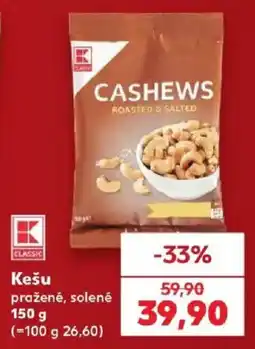 Kaufland K Classic Kešu pražené solené nabídka