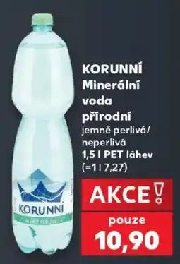 Kaufland Korunní minerální voda přírodní jemně perlivá/neperlivá nabídka