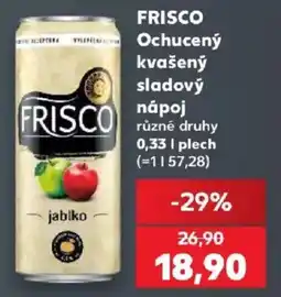Kaufland Frisco ochucený kvašený sladový nápoj jablko nabídka