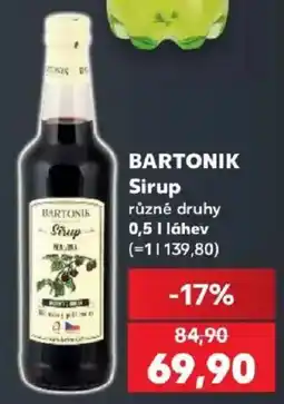 Kaufland Bartonik sirup nabídka