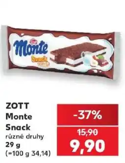 Kaufland Zott Monte Snack nabídka