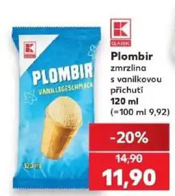 Kaufland K Classic plombir s vanilkovou příchutí nabídka