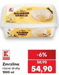 Kaufland K Classic zmrzlina bourbon vanille nabídka