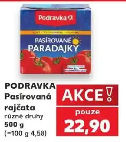 Kaufland Podravka pasírovaná rajčata nabídka