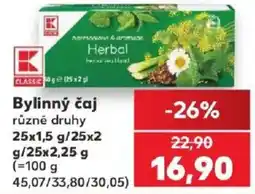 Kaufland K Classic Bylinný čaj nabídka