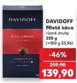 Kaufland Davidoff mletá káva nabídka
