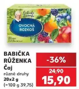 Kaufland Babička růženka čaj různé druhy nabídka