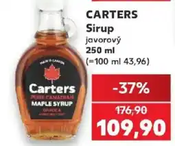 Kaufland Carters sirup javorový nabídka