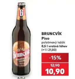 Kaufland Bruncvik polotmavý ležák nabídka