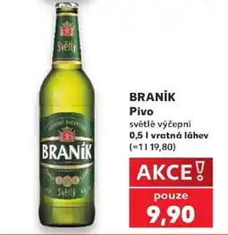 Kaufland Braník pivo světlé výčepní nabídka