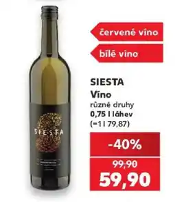Kaufland Siesta víno nabídka