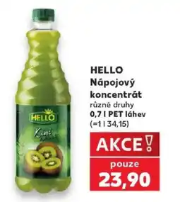 Kaufland Hello nápojový koncentrát nabídka