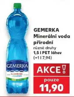 Kaufland Gemerka minerální voda přirodní nabídka