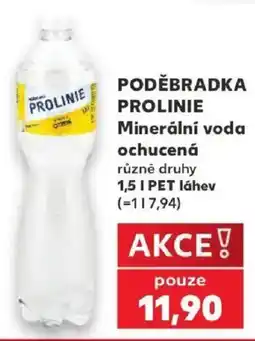 Kaufland Prolinie minerální voda ochucená nabídka
