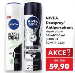 Kaufland Nivea deospray antiperspirant nabídka