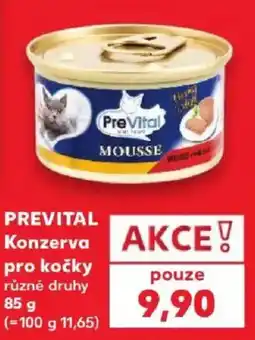Kaufland Prevital konzerva pro kočky různé druhy nabídka