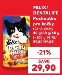 Kaufland Felix dentalife pochoutka pro kočky nabídka