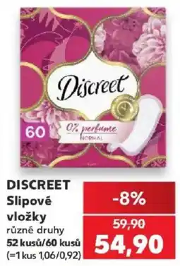 Kaufland Discreet slipové vložky nabídka