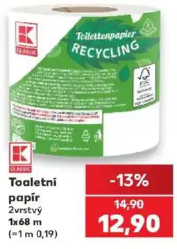 Kaufland K Classic toaletní papír nabídka