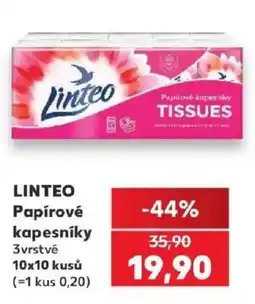 Kaufland Linteo papírové kapesníky nabídka