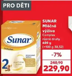 Kaufland Sunar mléčná výživa complex nabídka