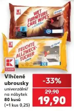 Kaufland K Classic vlhčené ubrousky nabídka