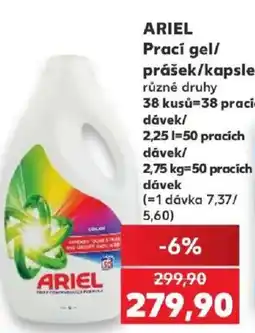 Kaufland Ariel prací gel/prášek/kapsle nabídka