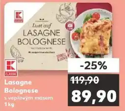 Kaufland K Classic Lasagne Bolognese s vepřovým masem nabídka