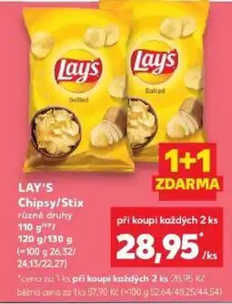 Kaufland Lay's Chipsy/Stix nabídka