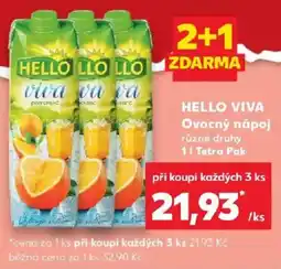 Kaufland Hello viva ovocný nápoj nabídka