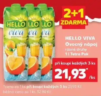 Kaufland Hello viva ovocný nápoj nabídka