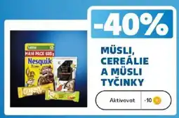 Kaufland Müsli, cereálie a müsli tyčinky nabídka