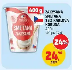 Penny Market ZAKYSANÁ SMETANA 18% KARLOVA KORUNA nabídka