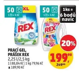 Penny Market PRACÍ GEL, PRÁŠEK REX nabídka