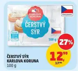 Penny Market Čerstvý sýr Karlova Koruna nabídka